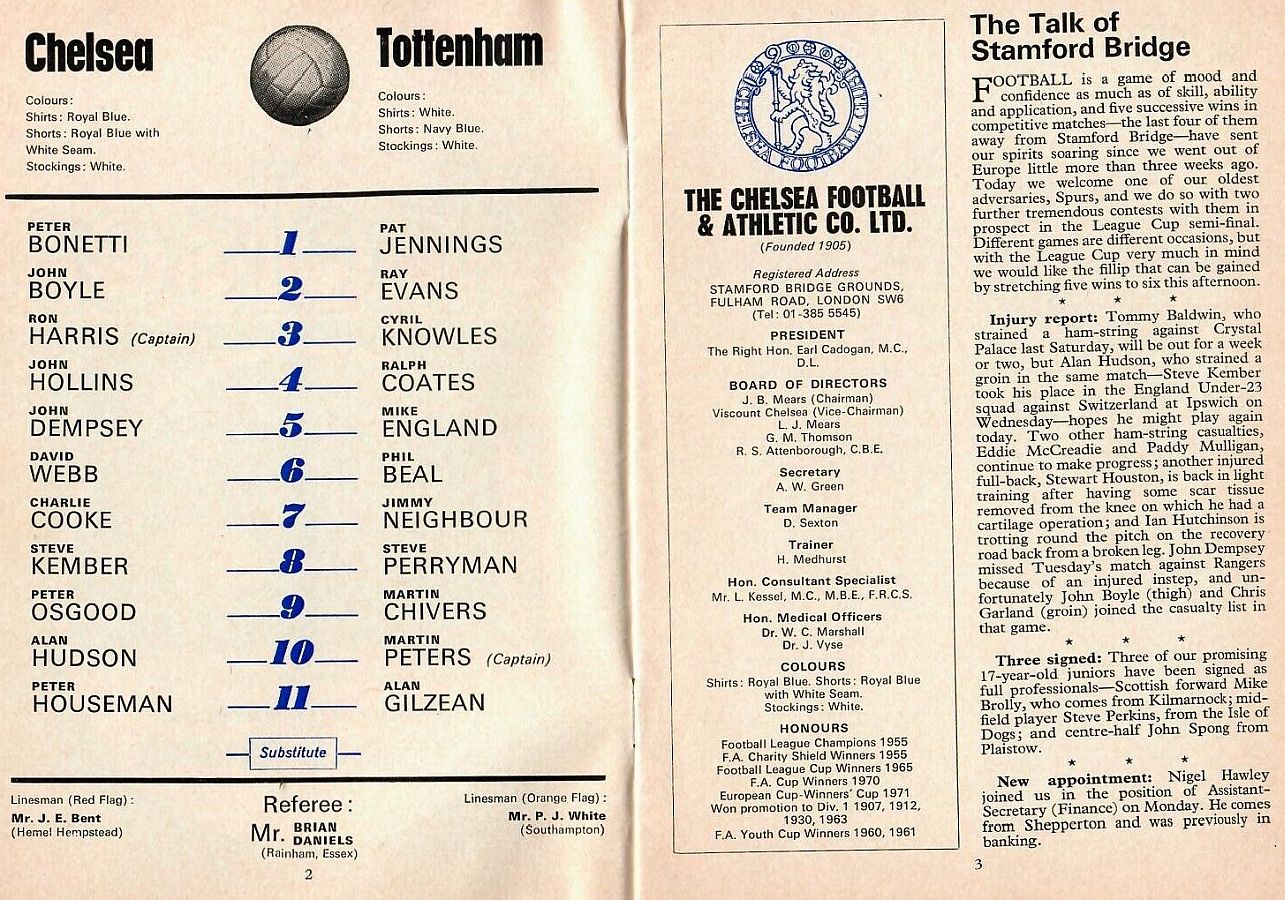 Match Results for season 1971 - 1972